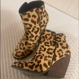 Very Volatile Leopard Booties